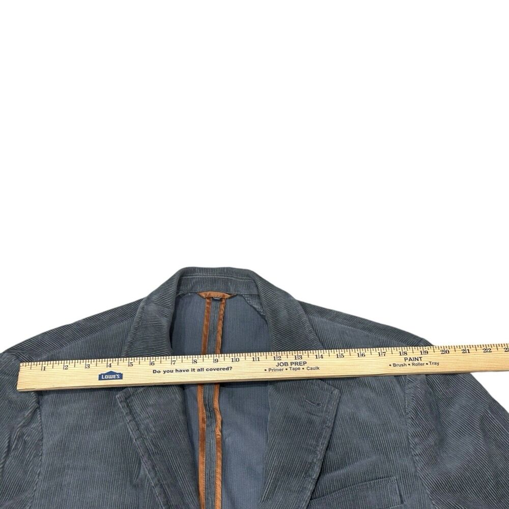 J Peterman Men's Size 46 Gray Sport Coat Corduroy Blazer Jacket Heavy J. Grey - Picture 9 of 11